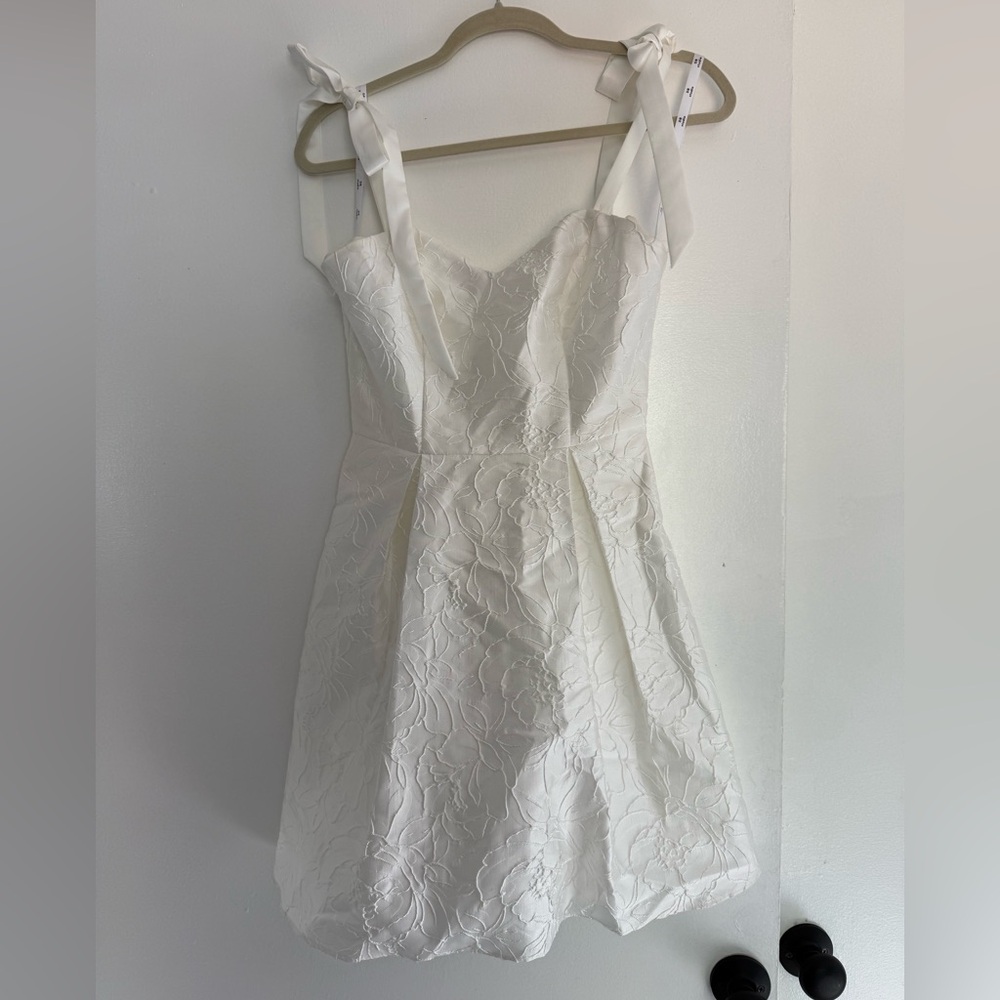 David’s Bridal White Mini Dress